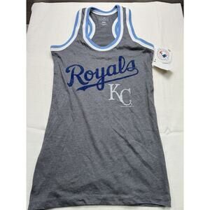 Kansas City Royals Tank Top Womens Small Campus Lifestyle MLB Gray XS